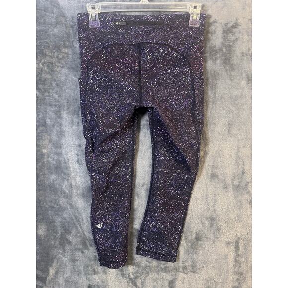 Lululemon Speed Up Leggings Crystalline Multi-Dot Pattern Women's Size 6 - Picture 2 of 12